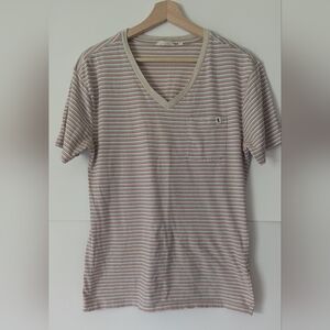 Cotopaxi Organic Cotton Blend Large Cream Orange Blue Short Sleeve Tee